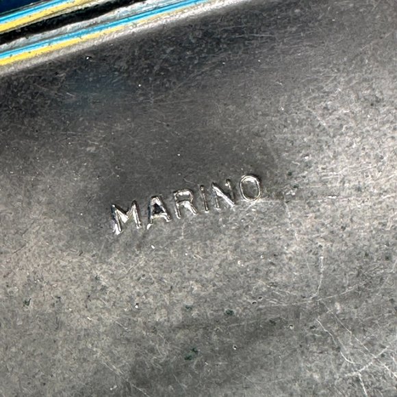 Chunky Vintage Silver Toned Signed MARINO Bracelet - Picture 8 of 9